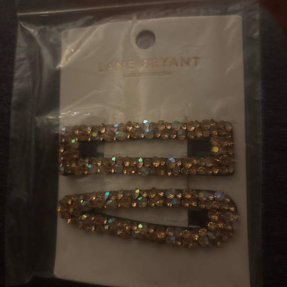 Lane Bryant Accessories - Lane Bryant Glittering Gold Hair Clips
